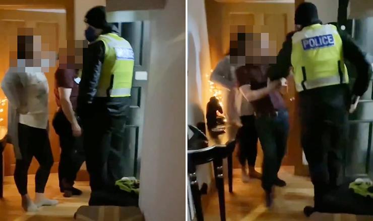 Aberdeen, Szkocja; Policja szturmuje dom i powala rodziców na oczach dzieci
