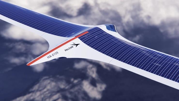 Poznaj Falcon Solar, koncepcję samolotu napędzanego energią słoneczną, która wygląda jak coś z filmu Marvela